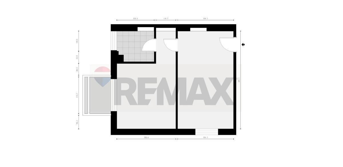 Pianta 2D - Two-room apartment via federico jarach
 
1, Milano - floor plans 1