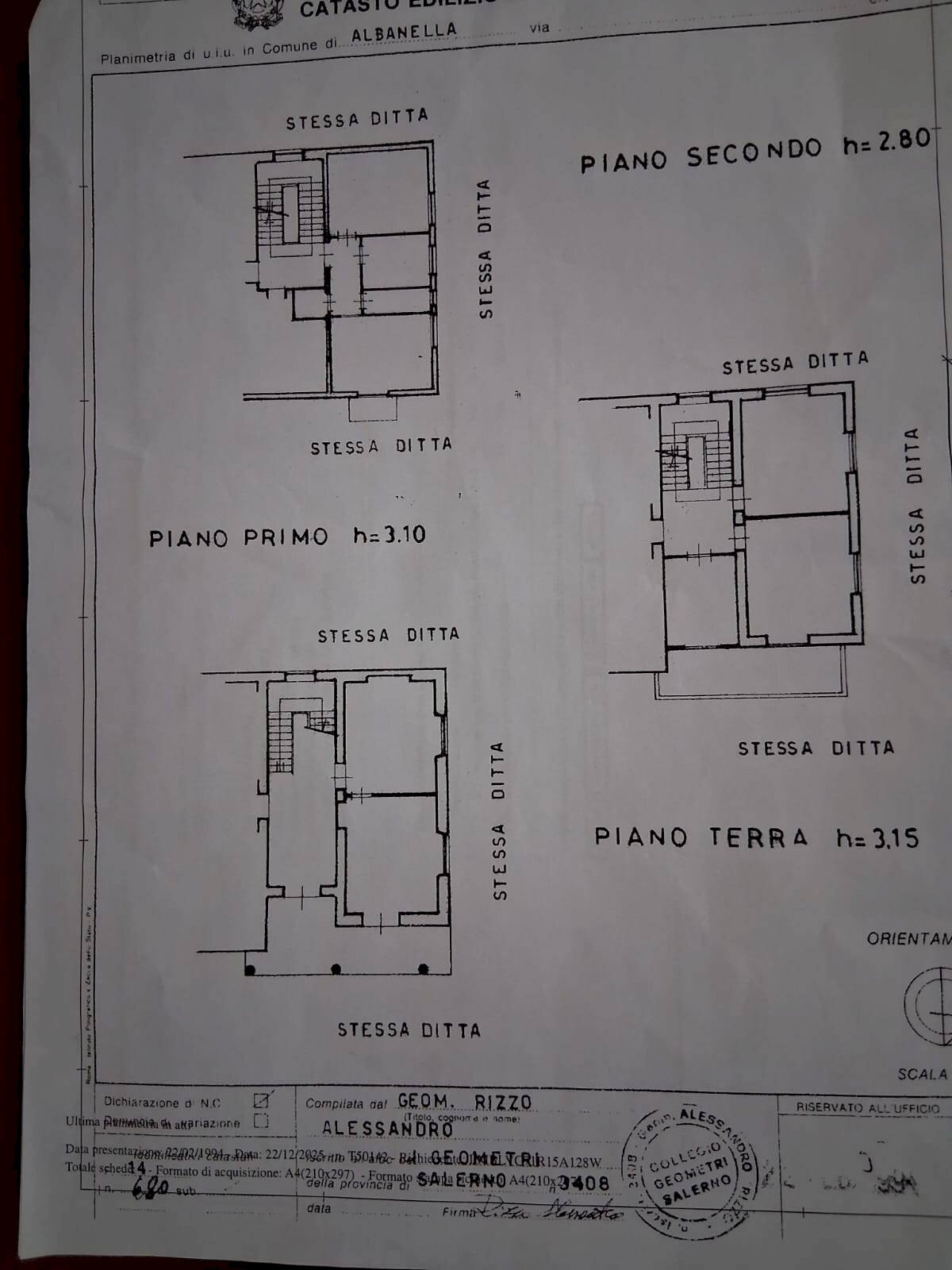 Foto 1 - Semi-detached house via fravita
 
nd, Albanella - floor plans 1