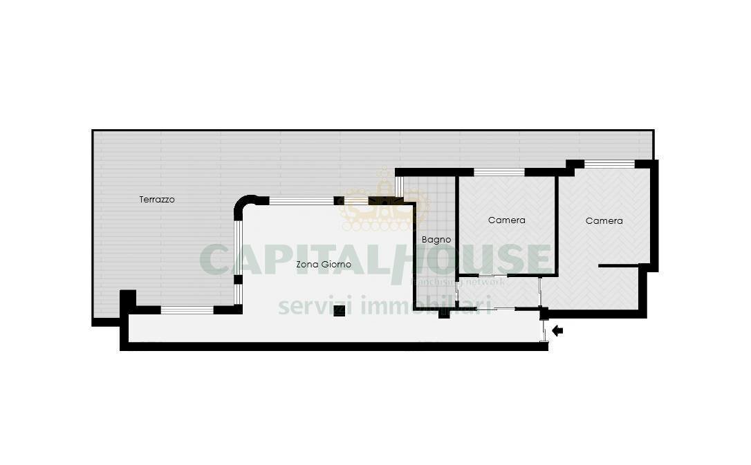 Foto 5 - Three-room apartment Via Porto Corsini, Milano - floor plans 1