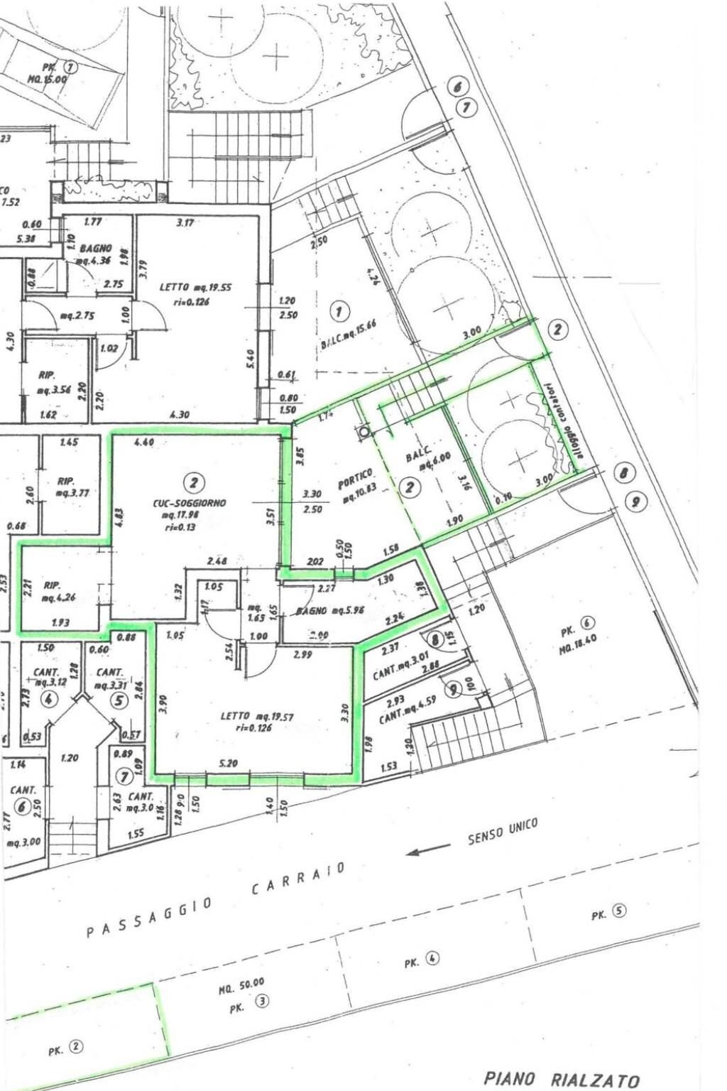 Two-room apartment via Volano, Ravenna (neighborhood Porto Corsini) - floor plans 1