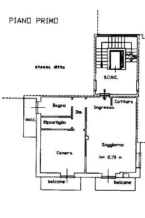 Two-room apartment via Barge, 9, Paesana - floor plans 1