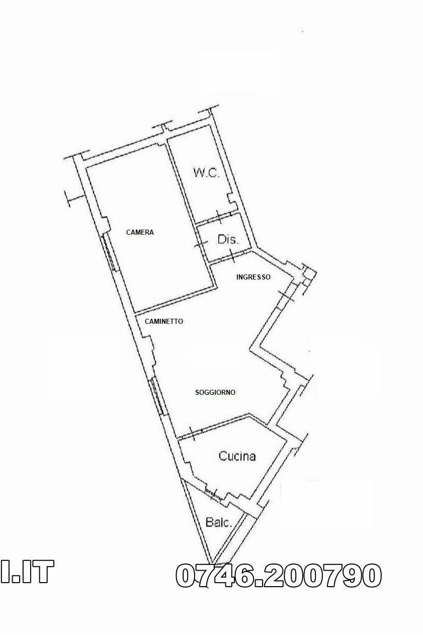 Trilocale via Celestino Rosatelli, 107, Rieti - planimetria 1