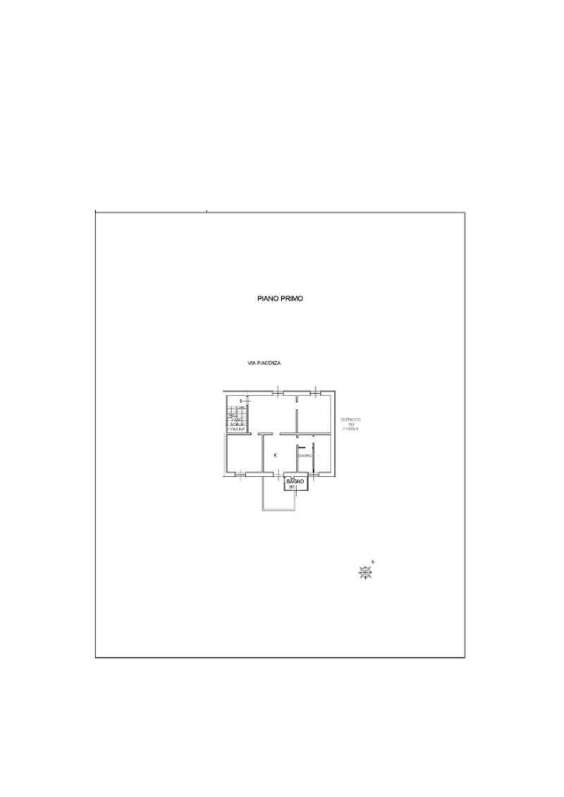 Planimetria - Trilocale via Piacenza, Chiavari - planimetria 1
