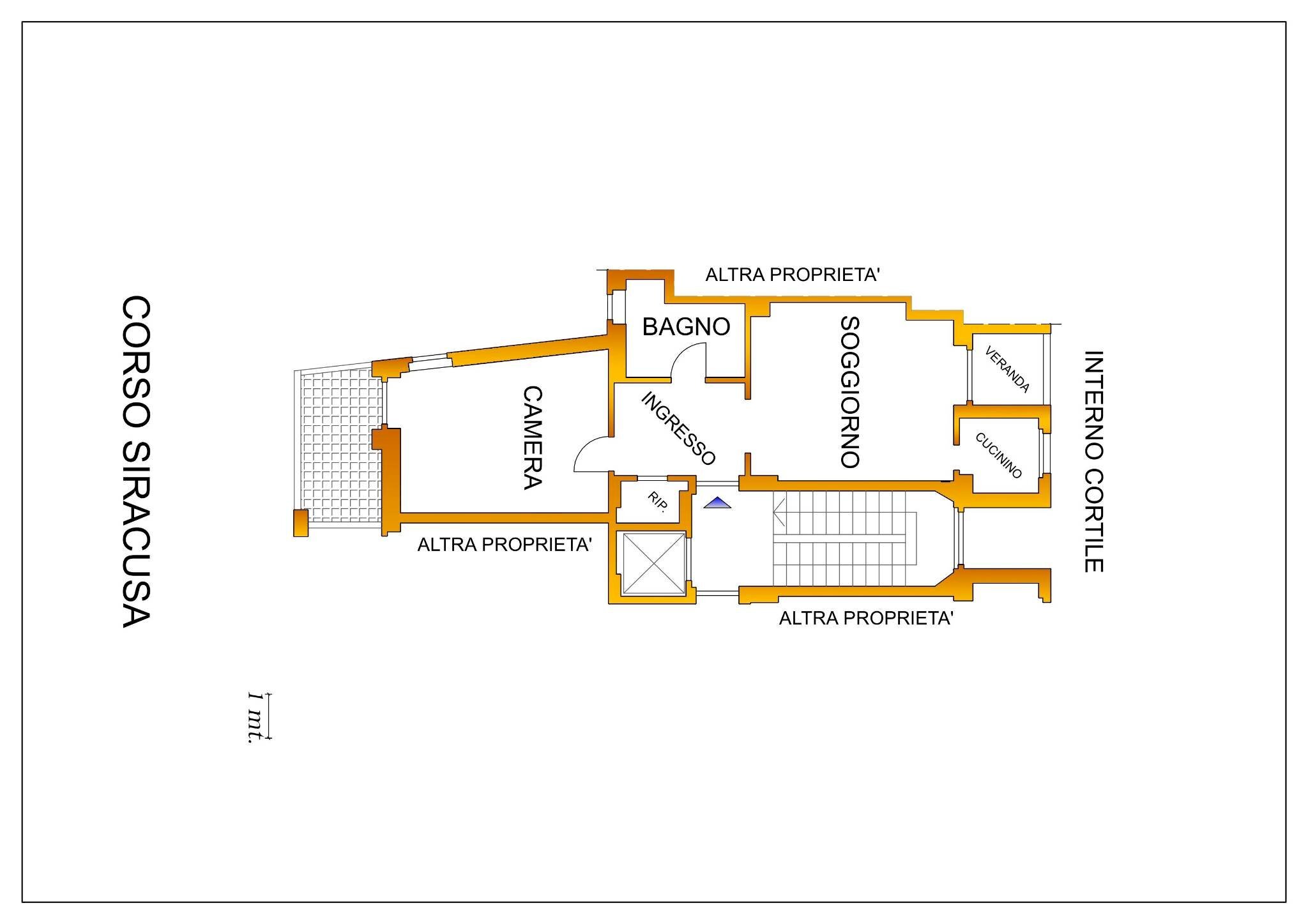 Two-room apartment Torino (neighborhood Santa Rita) - floor plans 1