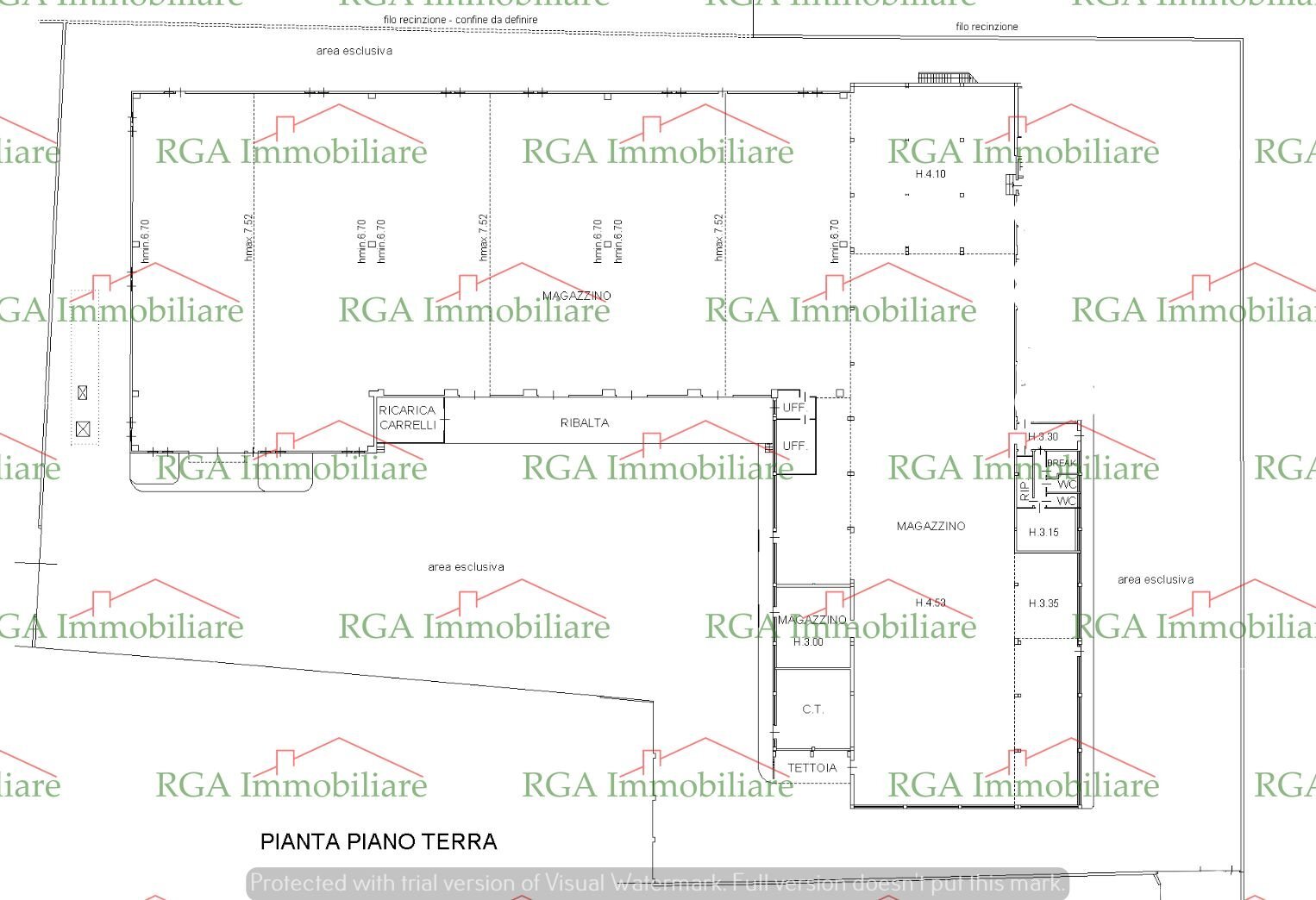 Capannone via Vittorio Veneto, Presezzo - planimetria 1