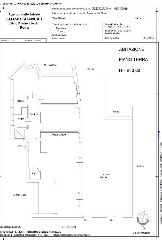 Four-room apartment via Calvi, Roma (neighborhood Lido di Ostia) - floor plans 1