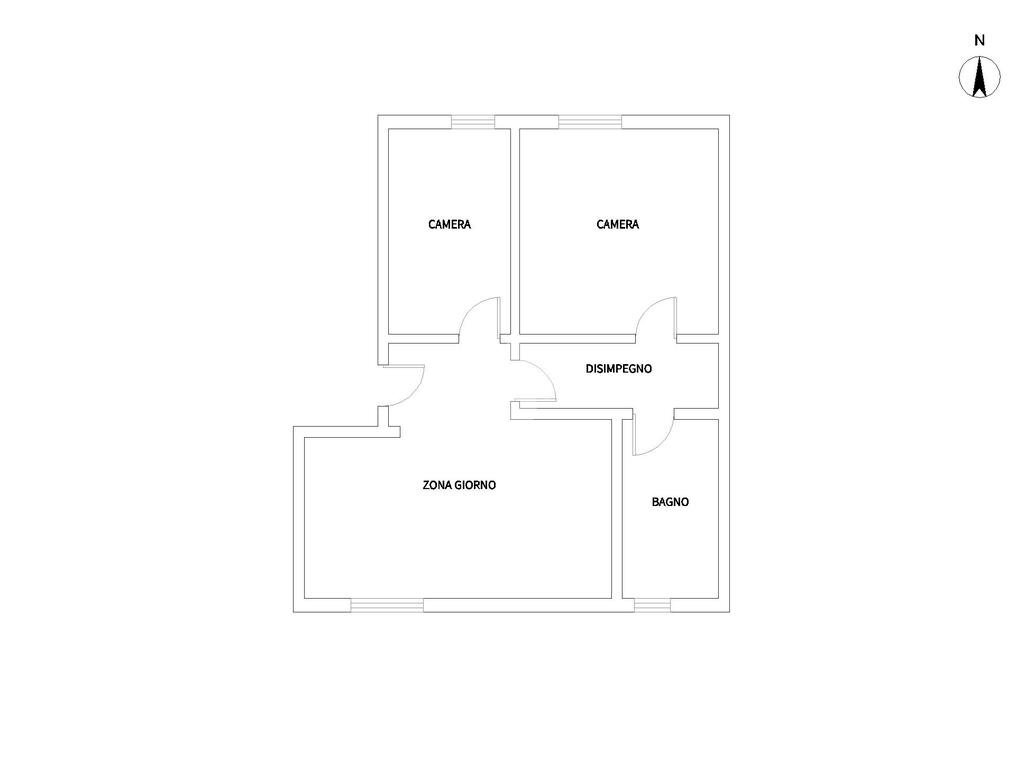 Three-room apartment Via Rubizzano, San Pietro in Casale - floor plans 1