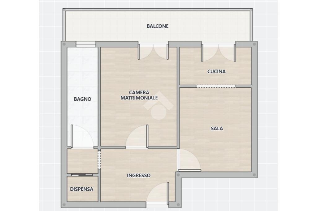 Two-room apartment Via Giovanni Opisso, Genova (neighborhood Pegli) - floor plans 1