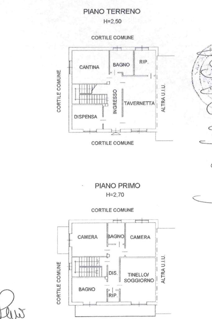 Porzione di casa Via Villargrande, Coazze - planimetria 1