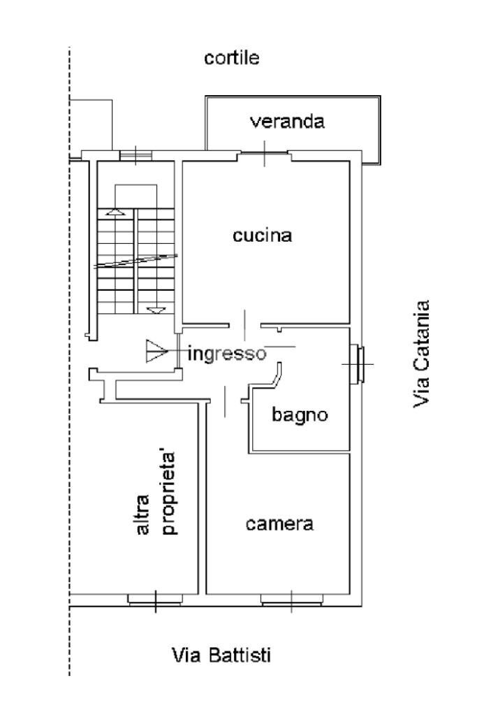 Bilocale Via C. Battisti, Collegno - planimetria 1