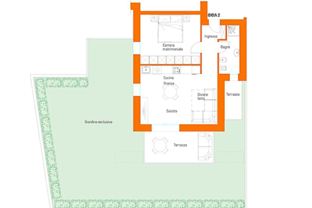 Bilocale Viale Verdi, Riccione - planimetria 1