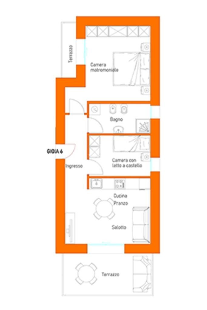 Trilocale Viale Verdi, Riccione - planimetria 1