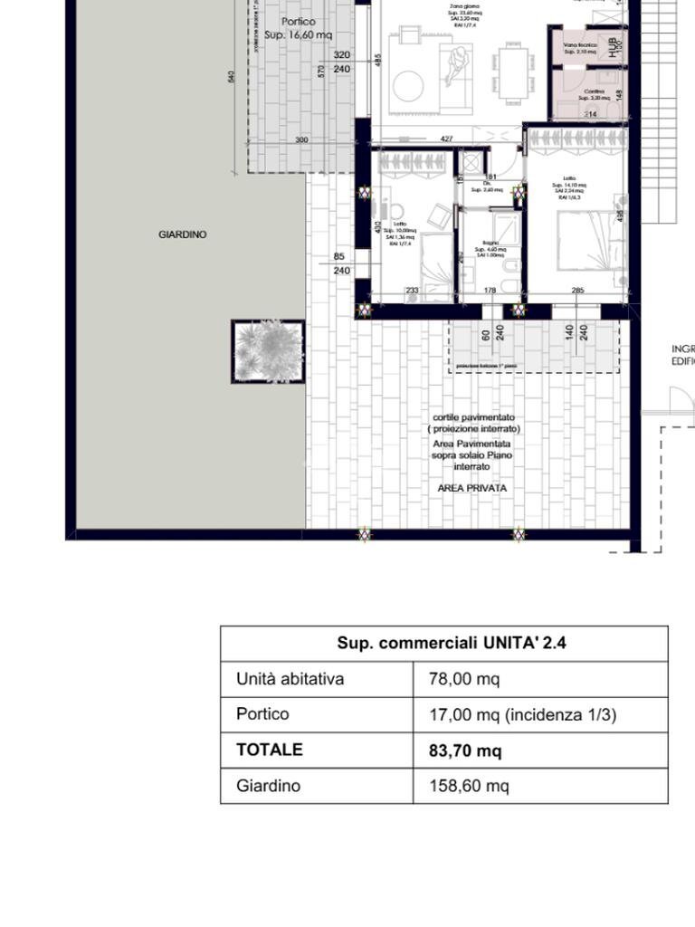Three-room apartment via alberto sordi, Parma - floor plans 1