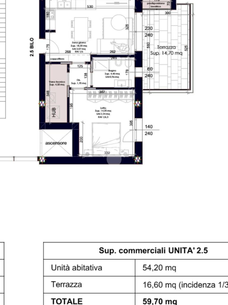 Bilocale via alberto sordi, Parma - planimetria 1