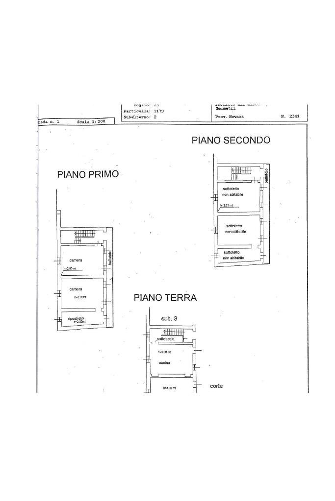 Rustico Via Sozzago, Cerano - planimetria 1