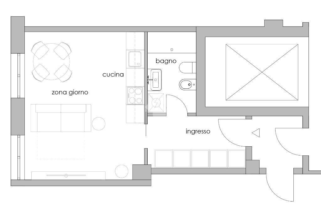 Monolocale Via lecco, Milano - planimetria 1