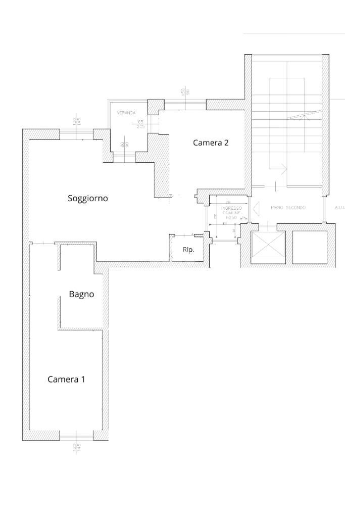 Three-room apartment Via Alberto Pepere, Milano - floor plans 1