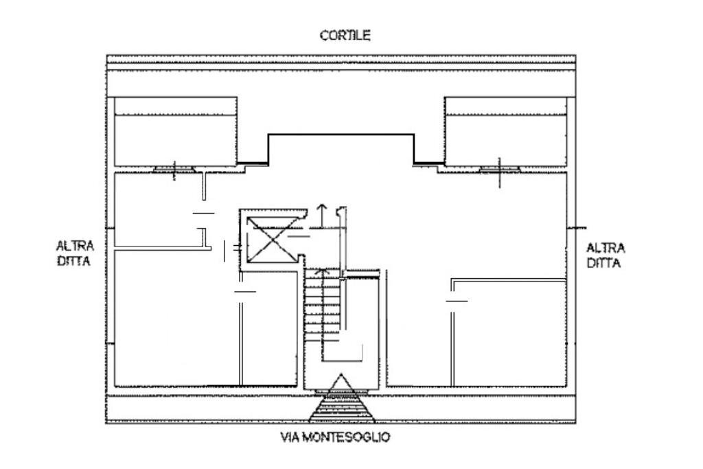Quadrilocale Via Montesoglio, Torino (zona Borgo Vittoria) - planimetria 1