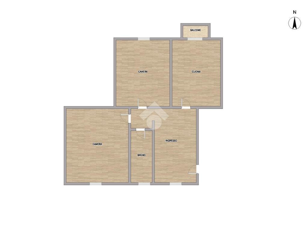 Trilocale Vico Viani, Genova (zona Rivarolo) - planimetria 1