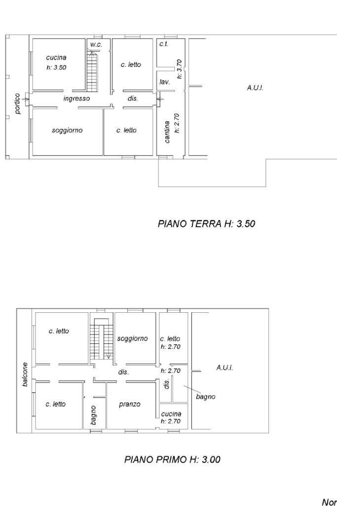 Independent house Via Lunga, Ravenna (neighborhood Santo Stefano) - floor plans 1