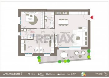 Pianta 2D - Quadrilocale VIA MORALI, Bergamo - foto 2