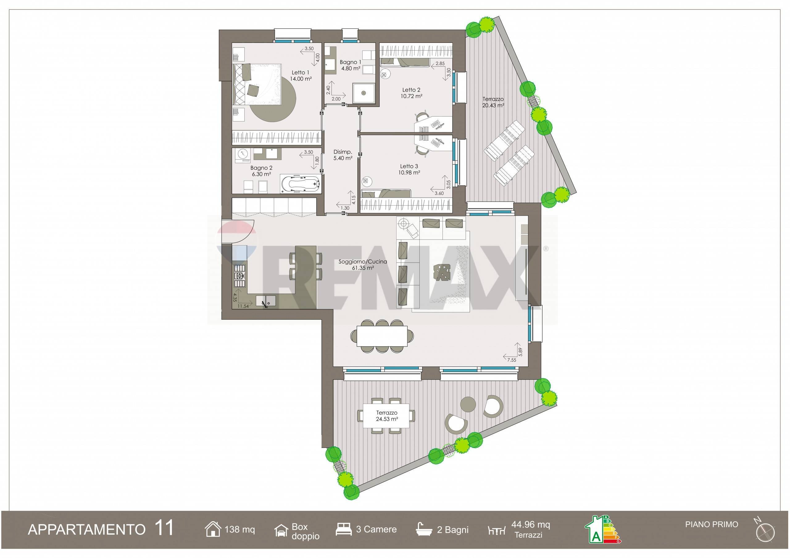 Pianta 2D - Quadrilocale VIA MORALI, Bergamo - foto 2