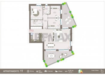 Pianta 2D - Quadrilocale VIA MORALI, Bergamo - foto 2