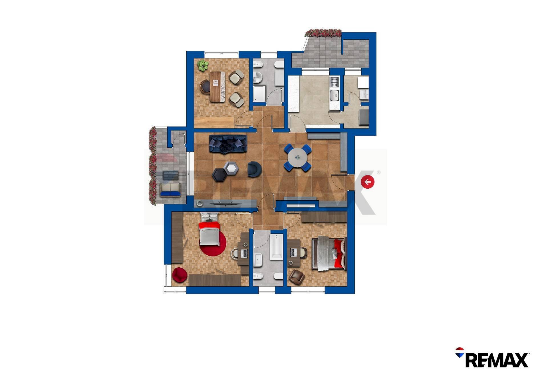 Pianta 2D - Quadrilocale Via Omodeo
 
29, Milano - planimetria 1