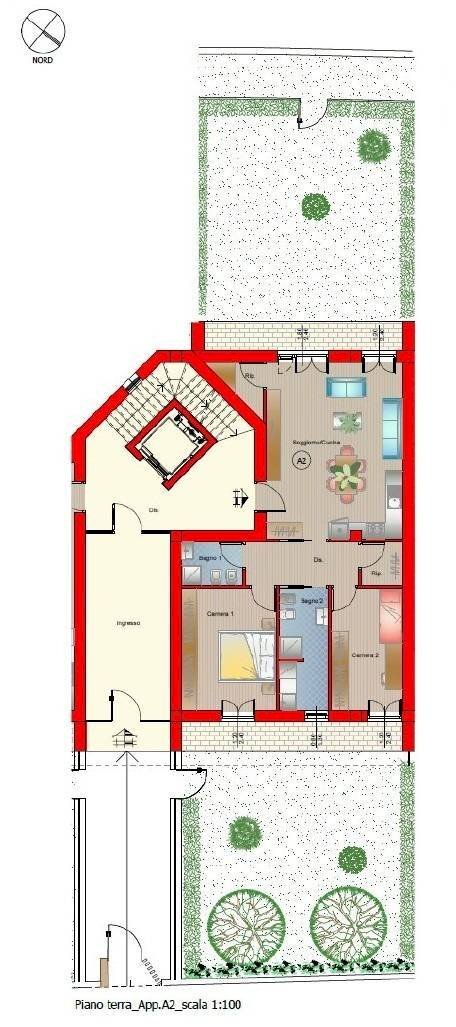 Foto 10 - Trilocale via carlo cattaneo, Gallarate - planimetria 1