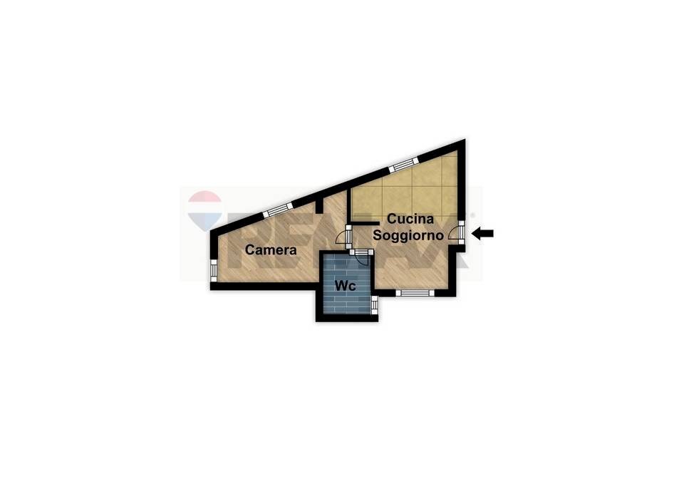 Pianta 2D - Two-room apartment Piazza 25 Aprile
 
1, Termini Imerese - floor plans 1