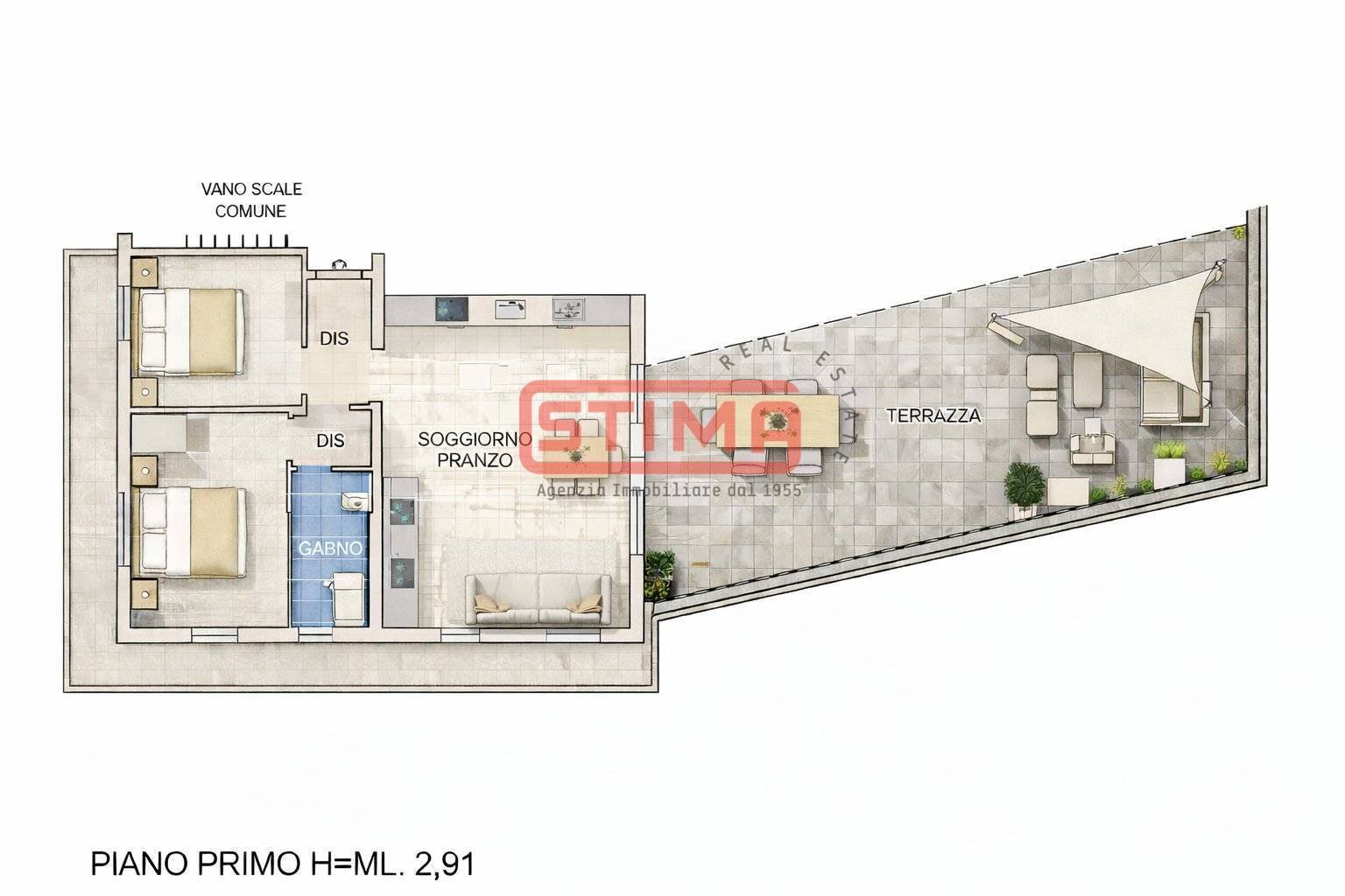 planimetria - Quadrilocale Villorba - planimetria 1