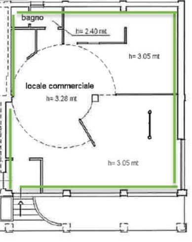 Shop strada Statale, 589n, Manta - floor plans 1