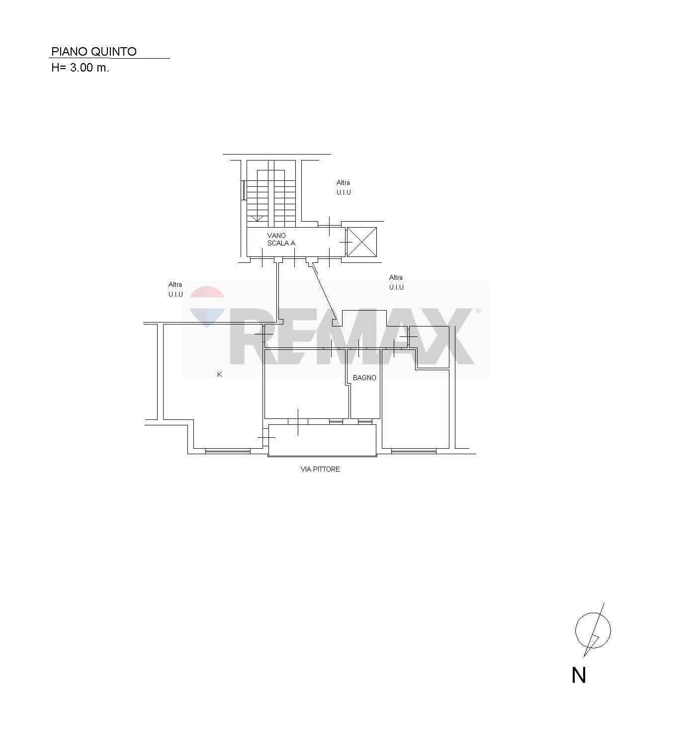 Pianta 2D - Trilocale via Pittore
 
203, San Giorgio a Cremano - planimetria 1