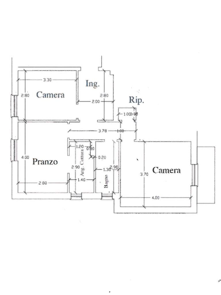 Three-room apartment Via Sardorella, Genova (neighborhood Bolzaneto) - floor plans 1