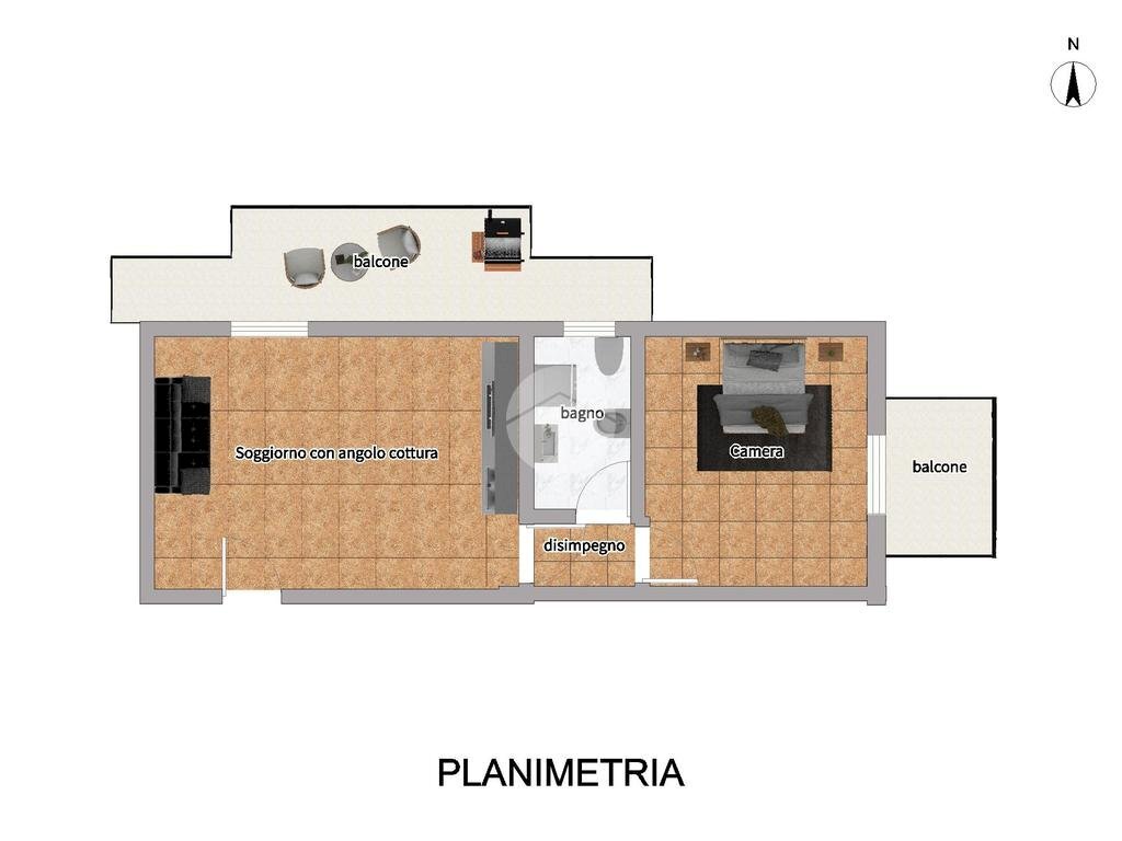 Bilocale Via pille, Maissana - planimetria 1