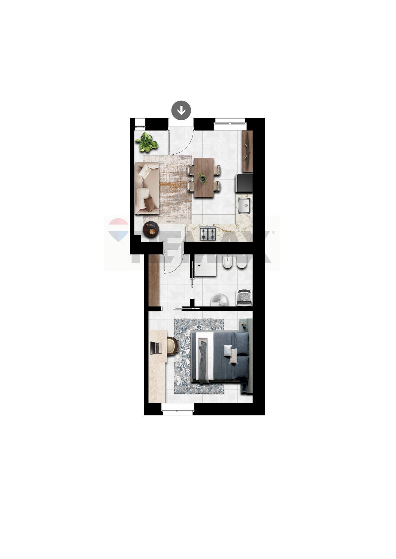 Pianta 2D - Bilocale Via Piero Della Francesca
 
2, Milano - planimetria 1