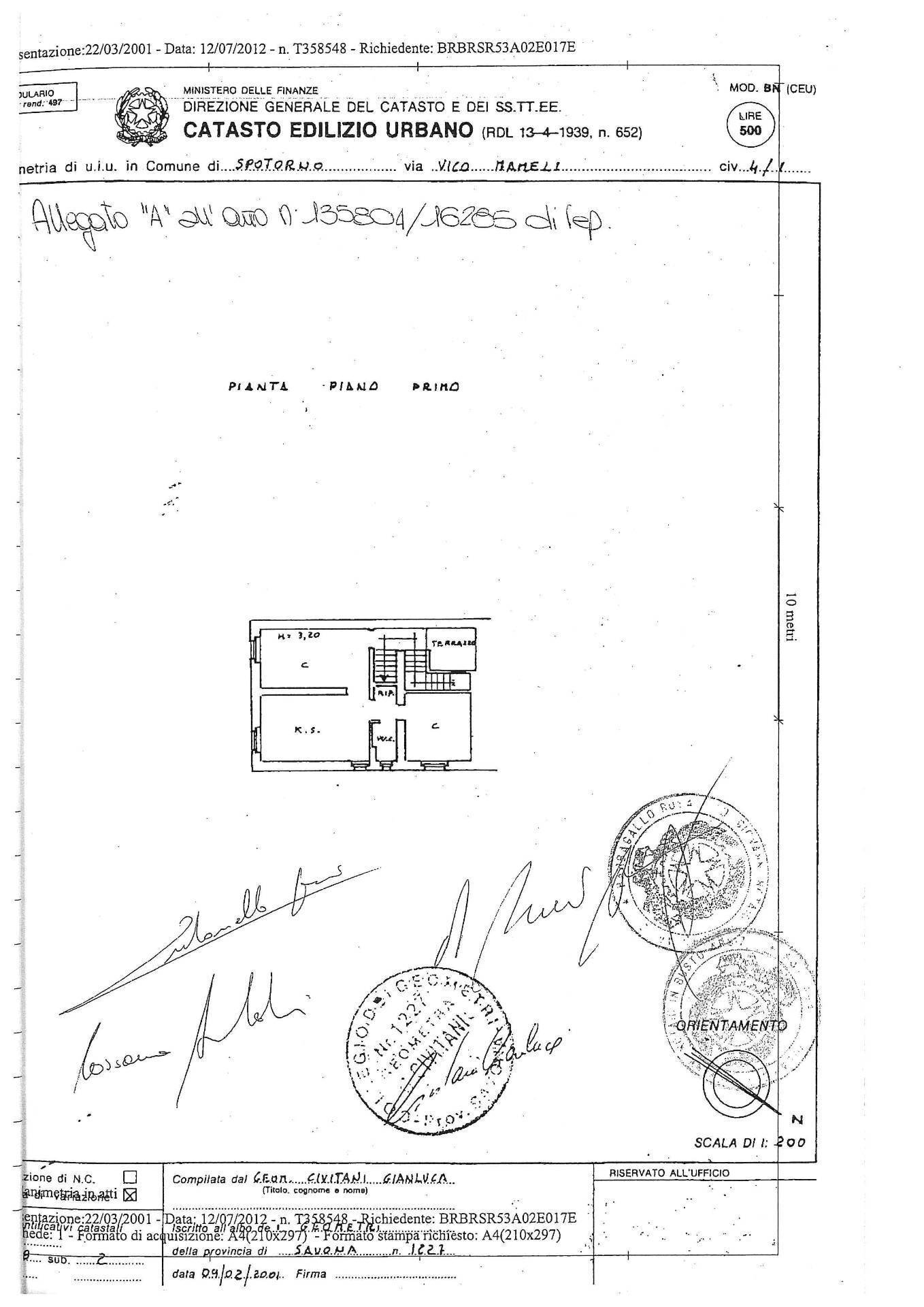 Foto 22 - Trilocale vico Mameli
 
4, Spotorno - planimetria 1