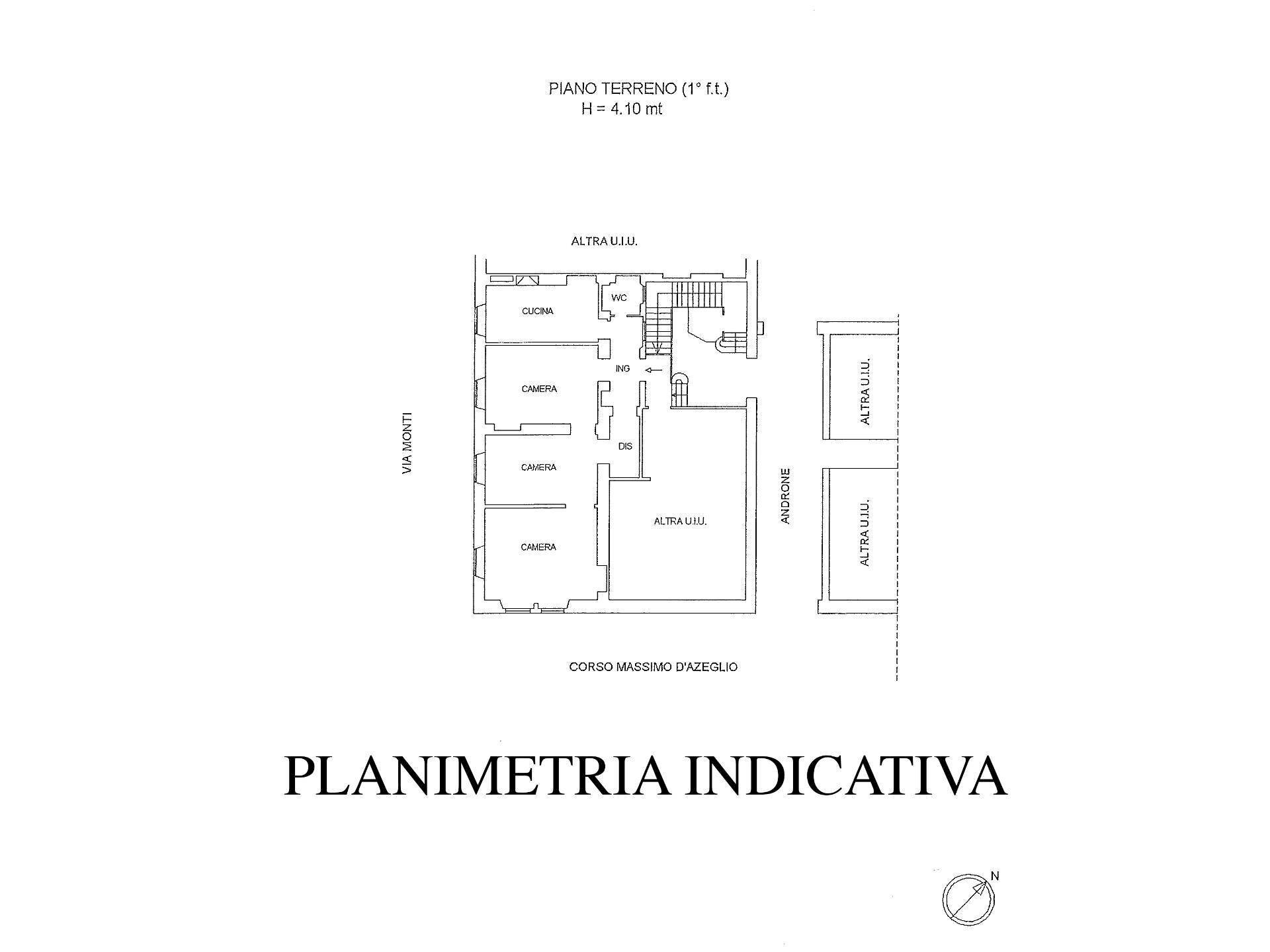 Foto 26 - Quadrilocale Corso Massimo d'Azeglio, Torino - planimetria 1