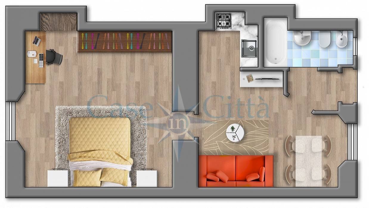 Foto 20 - Bilocale Via Raffello Sanzio, Milano - planimetria 1