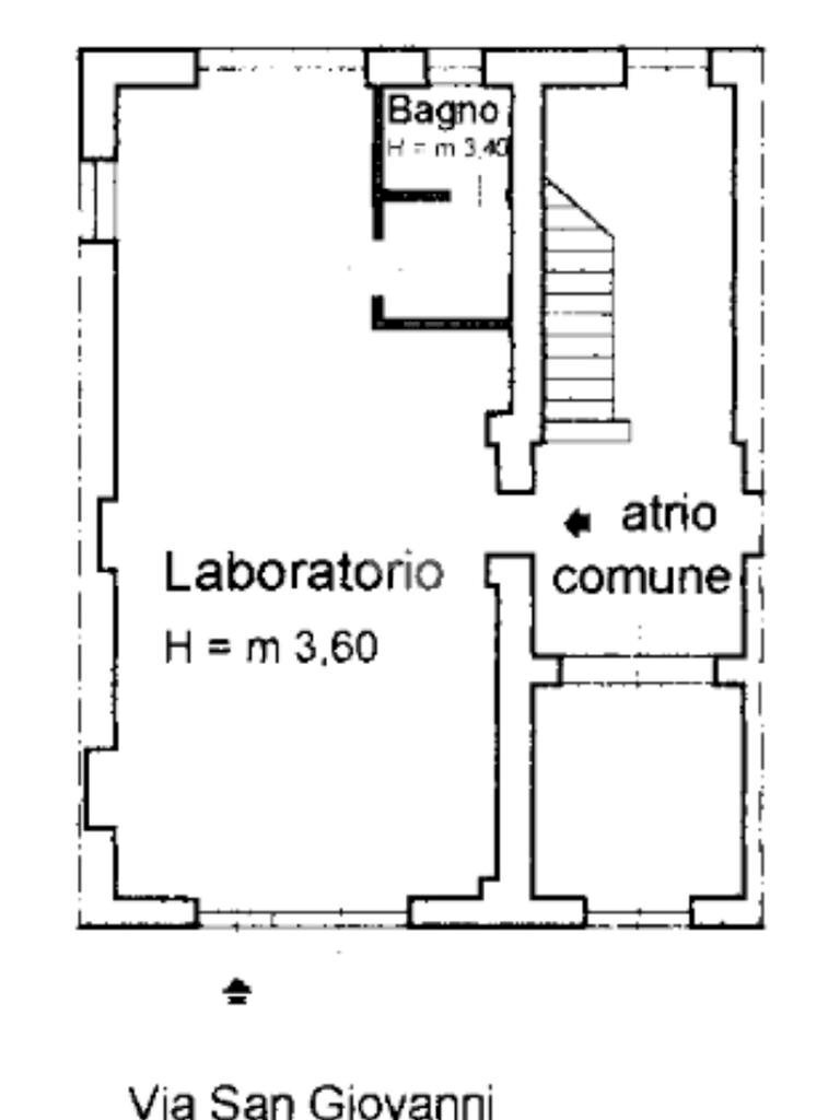 One-room apartment Via S. Giovanni, Borgomanero - floor plans 1