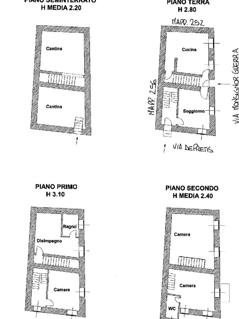 Casa semi indipendente Via Depretis, Volpedo - planimetria 1