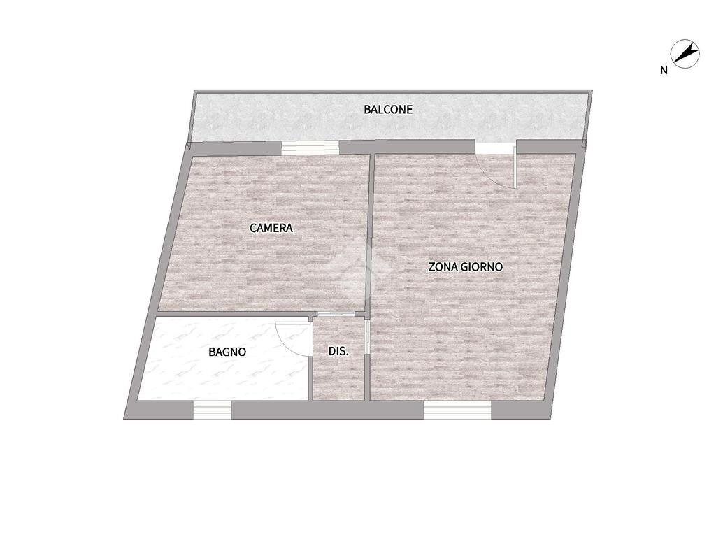 Bilocale Via Marconi, Rescaldina - planimetria 1