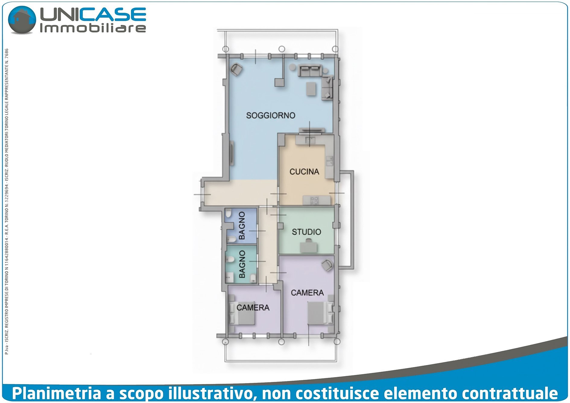 Quadrilocale corso Jacopo Lombardini, 1, Torre Pellice - planimetria 1