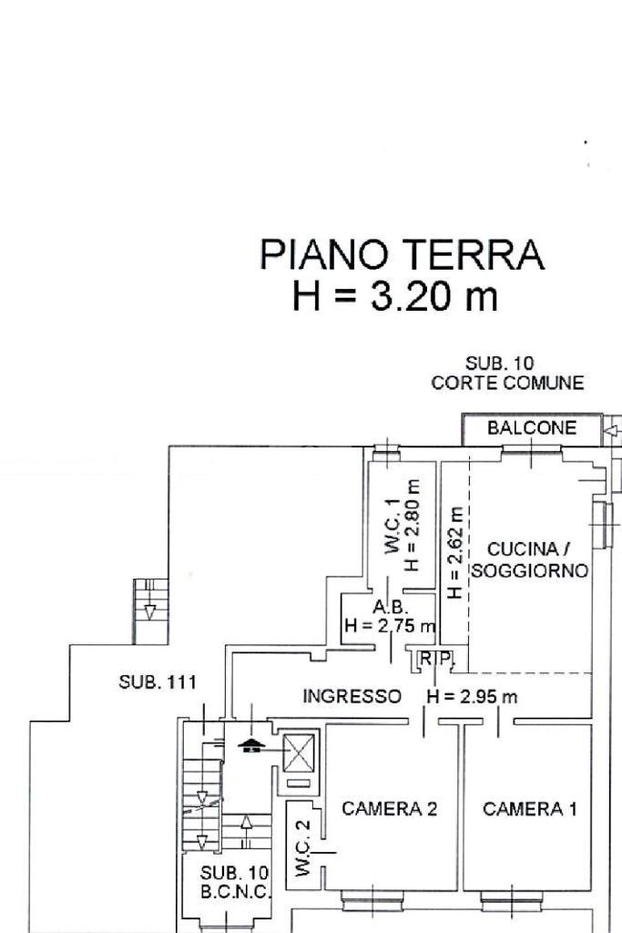 Trilocale Viale Italia 61, Coazze - planimetria 1