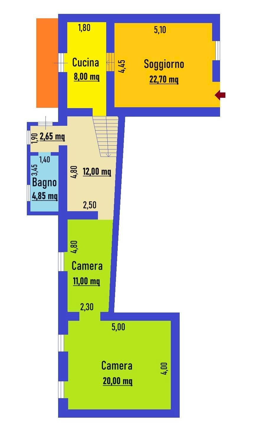 Foto 33 - Appartamento Via Acquasanta, Mele - planimetria 1