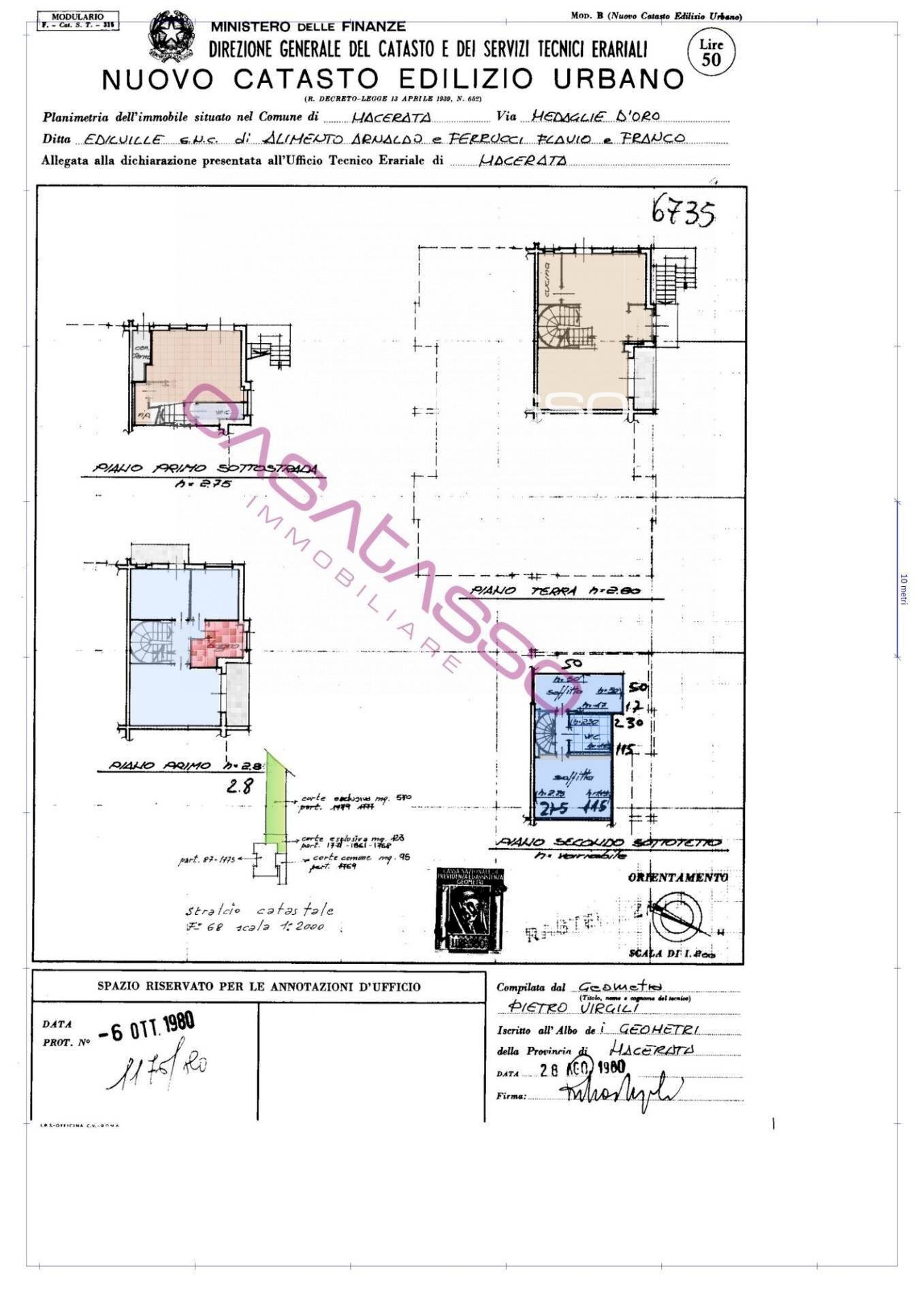 Foto 31 - Villa a Schiera Via Medaglie d'Oro, Macerata - planimetria 1