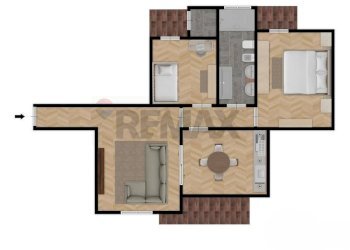 Pianta 2D - Trilocale Via Badia
 
9, Catania - foto 22