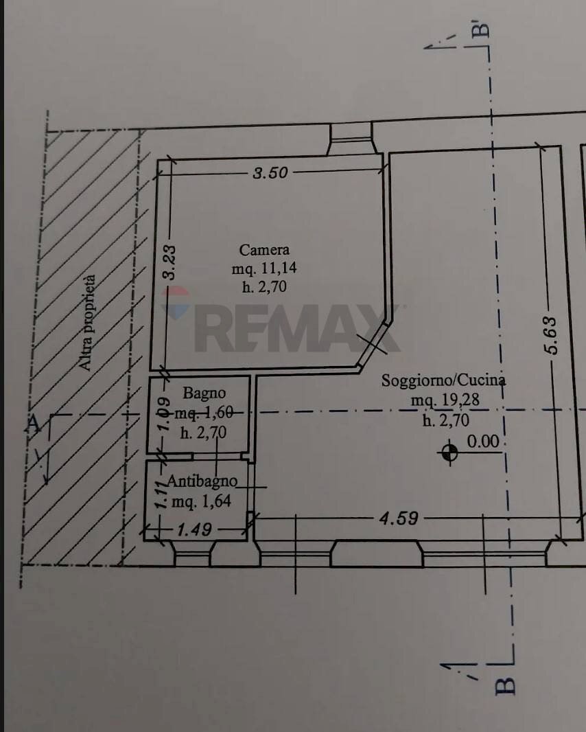 Pianta 2D - Bilocale Marciana - planimetria 1