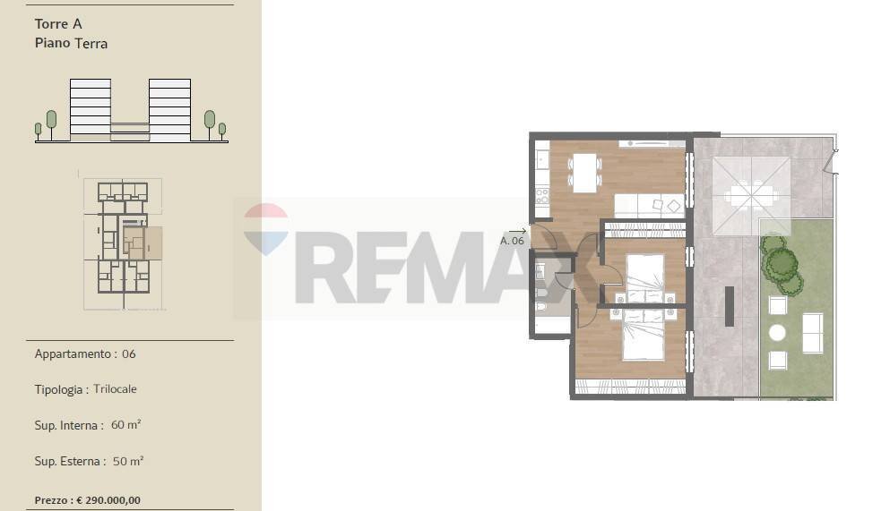 Pianta 2D - Three-room apartment Lungomare Zara, Giulianova - floor plans 1