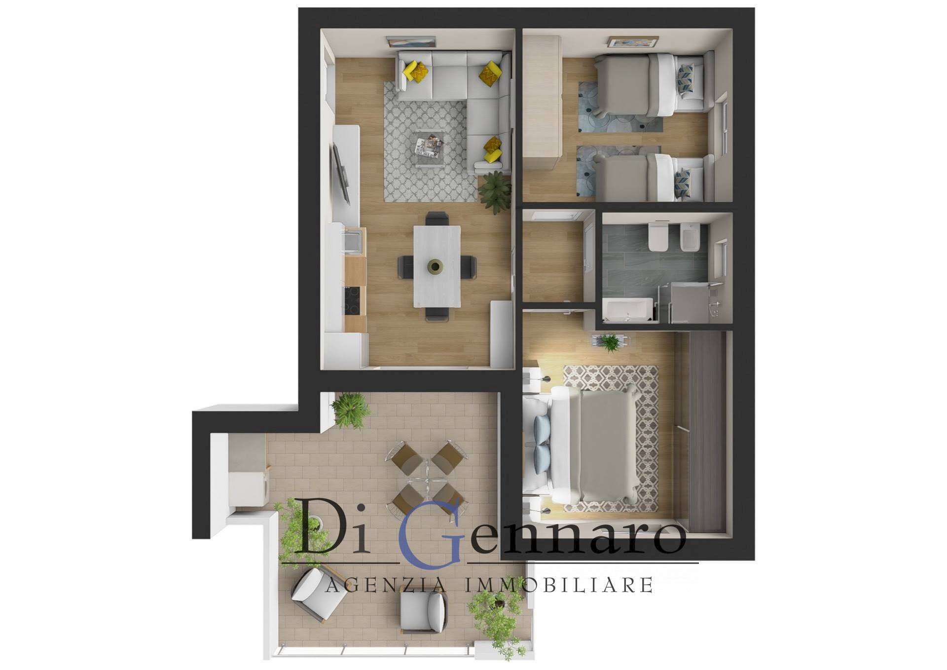 Foto 1 - Trilocale via Leonardo da Vinci, Tortoreto - planimetria 1